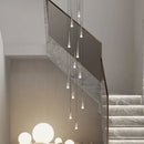 GobekUsa LED Nordic Staircase Chandelier Golden Black Indoor Lighting