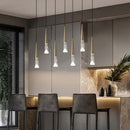 GobekUsa LED Nordic Staircase Chandelier Golden Black Indoor Lighting