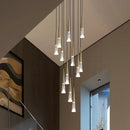 GobekUsa LED Nordic Staircase Chandelier Golden Black Indoor Lighting