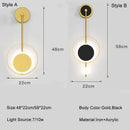 Modern gold ring led nordic wall lights bedroom sconce by Decorbites