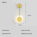 Modern gold ring led nordic wall lights bedroom sconce by Decorbites