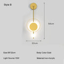 Modern gold ring led nordic wall lights bedroom sconce by Decorbites