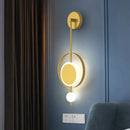 Modern gold ring led nordic wall lights bedroom sconce by Decorbites