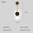 Modern gold ring led nordic wall lights bedroom sconce by Decorbites