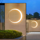 GobekUsa LED Outdoor Moon Wall Lamp Waterproof Modern Minimalist Sconce for Courtyard Balcony