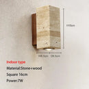 GobekUsa LED Outdoor Wall Lamp Wabi-sabi Style Courtyard Stone Lights for Garden