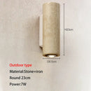 GobekUsa LED Outdoor Wall Lamp Wabi-sabi Style Courtyard Stone Lights for Garden