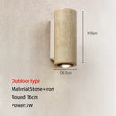 GobekUsa LED Outdoor Wall Lamp Wabi-sabi Style Courtyard Stone Lights for Garden