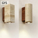 GobekUsa LED Outdoor Wall Lamp Wabi-sabi Style Courtyard Stone Lights for Garden