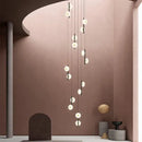 GobekUsa LED Oval Chandelier for Modern Indoor Lighting in Bedroom and Living Room