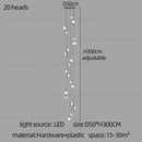GobekUsa LED Oval Chandelier for Modern Indoor Lighting in Bedroom and Living Room