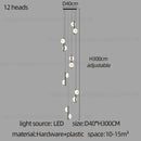 GobekUsa LED Oval Chandelier for Modern Indoor Lighting in Bedroom and Living Room