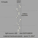 GobekUsa LED Oval Chandelier for Modern Indoor Lighting in Bedroom and Living Room