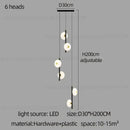 GobekUsa LED Oval Chandelier for Modern Indoor Lighting in Bedroom and Living Room