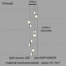 GobekUsa LED Oval Chandelier for Modern Indoor Lighting in Bedroom and Living Room