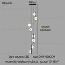 GobekUsa LED Oval Chandelier for Modern Indoor Lighting in Bedroom and Living Room