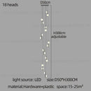 GobekUsa LED Oval Chandelier for Modern Indoor Lighting in Bedroom and Living Room