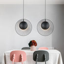 GobekUsa LED Oyster Pendant Lamp: Adjustable Hanging Light for Loft Bedroom Decor