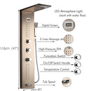 GobekUsa LED Panel Bath Faucet with Digital Display and Massage Spa Jets