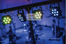 GobekUsa LED Par Kit: 4 Slim Flat Par Lights, Stand, DMX Controller, Bag Package