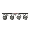GobekUsa LED Par Kit: 4 Slim Flat Par Lights, Stand, DMX Controller, Bag Package