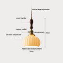 GobekUsa LED Pendant Lamp Elegant Copper Glass Modern Style Hanging Light Fixtures