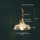 GobekUsa LED Pendant Lamp Elegant Copper Glass Modern Style Hanging Light Fixtures