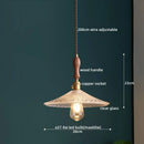 GobekUsa LED Pendant Lamp Elegant Copper Glass Modern Style Hanging Light Fixtures