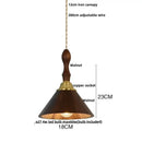 GobekUsa LED Pendant Lamp: Japan Style, Copper Socket, Walnut Wood, Adjustable Hanging Light