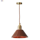 GobekUsa LED Pendant Lamp: Japan Style, Copper Socket, Walnut Wood, Adjustable Hanging Light
