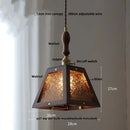GobekUsa LED Pendant Lamp: Japan Style, Copper Socket, Walnut Wood, Adjustable Hanging Light