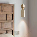 GobekUsa LED Pendant Lamp Mid Century Modern Decor Yellow Travertine Wood Hanglamp