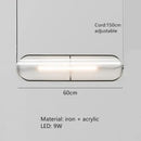 GobekUsa LED Pendant Lamp: Modern Adjustable Warm Cord Light for Home, Office, and Dining Space