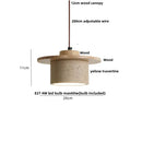 GobekUsa LED Pendant Lamp White Glass Ball Yellow Travertine Hanging Light