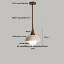 GobekUsa LED Pendant Lamp White Glass Ball Yellow Travertine Hanging Light
