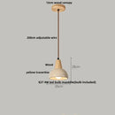GobekUsa LED Pendant Lamp White Glass Ball Yellow Travertine Hanging Light
