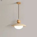 GobekUsa LED Pendant Lamp White Glass Wire Adjustable Travertine Hanging Lights