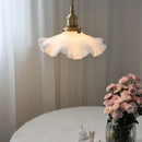 GobekUsa LED Pendant Lamp with Adjustable Brass Knob Switch & White Glass