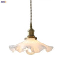 GobekUsa LED Pendant Lamp with Adjustable Brass Knob Switch & White Glass