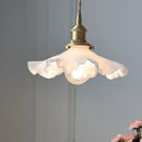 GobekUsa LED Pendant Lamp with Adjustable Brass Knob Switch & White Glass