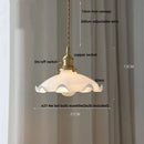 GobekUsa LED Pendant Lamp with Adjustable Brass Knob Switch & White Glass