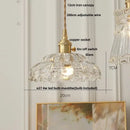 GobekUsa LED Pendant Lamp with Adjustable Wire, Copper Socket, Walnut Wood, Green Glass
