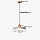 GobekUsa LED Pendant Lamp Wood Globe Round Yellow Stone Hanging Lights