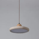 GobekUsa LED Pendant Lamp Wood Globe Round Yellow Stone Hanging Lights