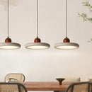 GobekUsa LED Pendant Lamp Wood Globe Round Yellow Stone Hanging Lights
