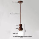 GobekUsa LED Pendant Lamp Wood Globe Round Yellow Stone Hanging Lights