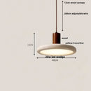 GobekUsa LED Pendant Lamp Wood Globe Round Yellow Stone Hanging Lights