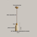 GobekUsa LED Pendant Lamp Wood Globe Round Yellow Stone Hanging Lights