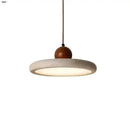 GobekUsa LED Pendant Lamp Wood Globe Round Yellow Stone Hanging Lights
