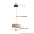 GobekUsa LED Pendant Lamp Yellow Travertine Adjustable Wabi Sabi Light